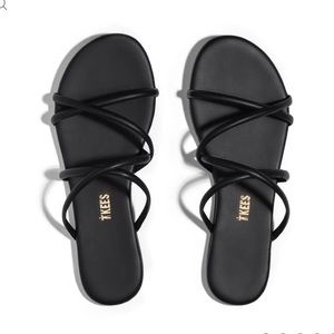 TKEES Black Sloane Strappy Sandal Flip Flops 10